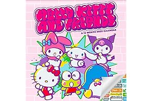 Deluxe 2024 Hello Kitty and Sanrio Friends Mini Calendar Bundle with 100+ Calendar Stickers