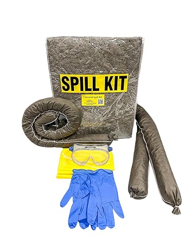 Miniatura 8 de Kit universal contra derrames  Bolsa portátil grande de respuesta rápida  20 almohadillas absorbentes universales y 3 calcetines absorbentes +