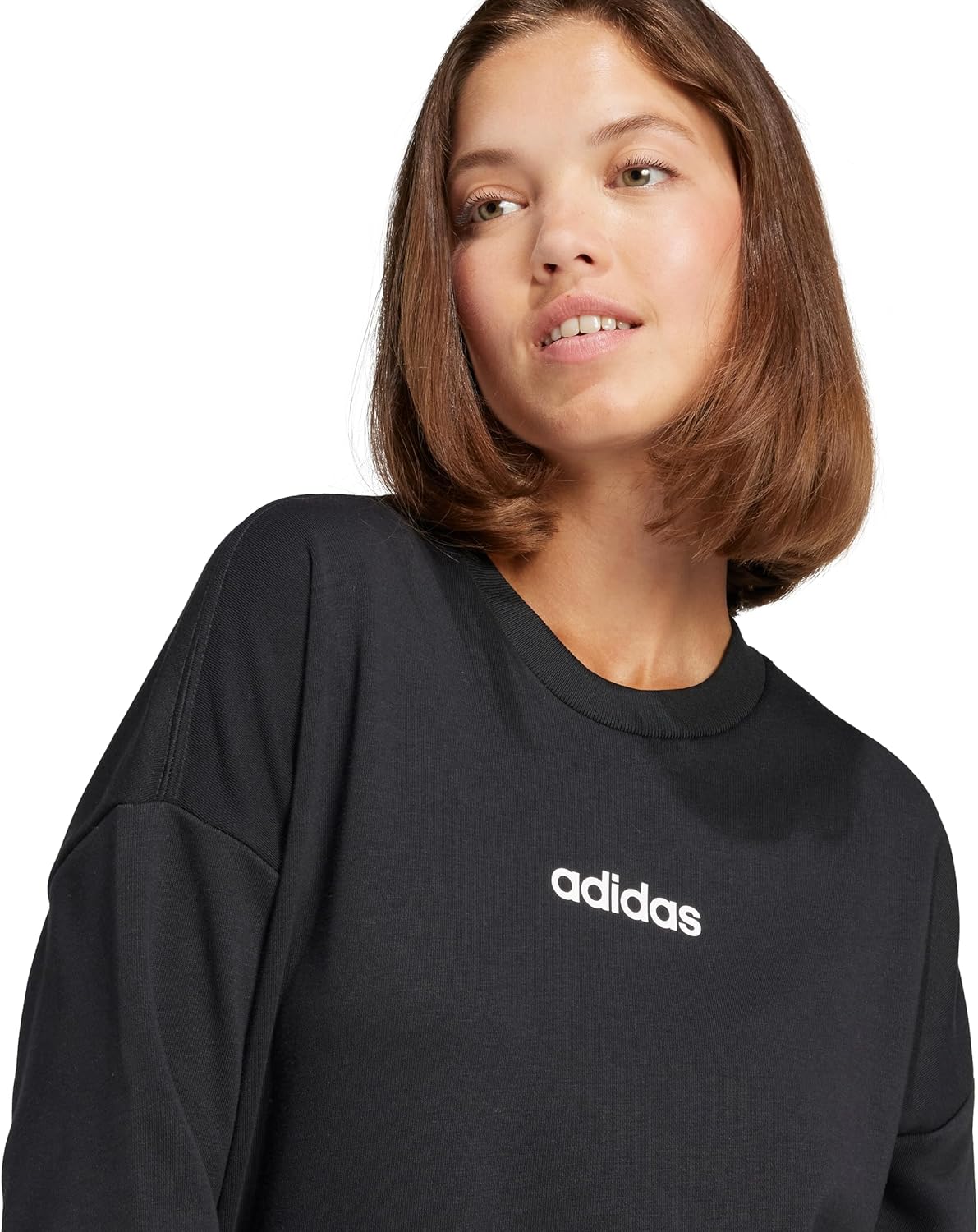 adidas womens Essentials Linear French Terry Sweatshirt - Image 5