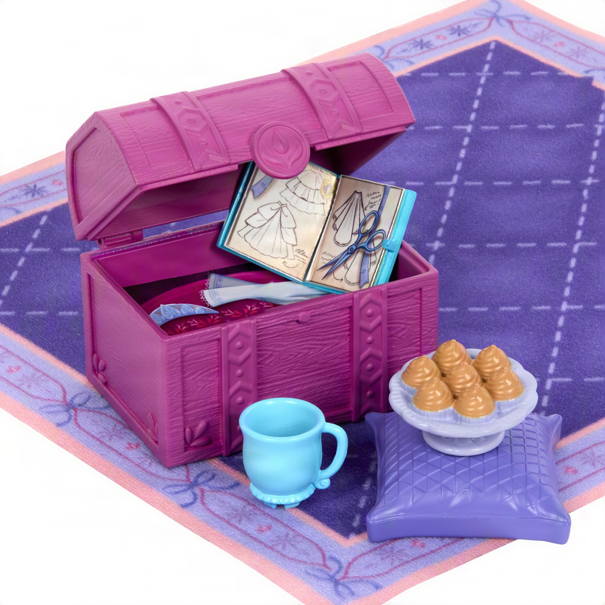 Mattel Disney Frozen Anna i Elsa zestaw sióstr na noc, 2 lalki | Królewskie stroje wieczorowe, kapcie, figurka Olaf, 12 akcesoriów (poduszki, maski), JML08