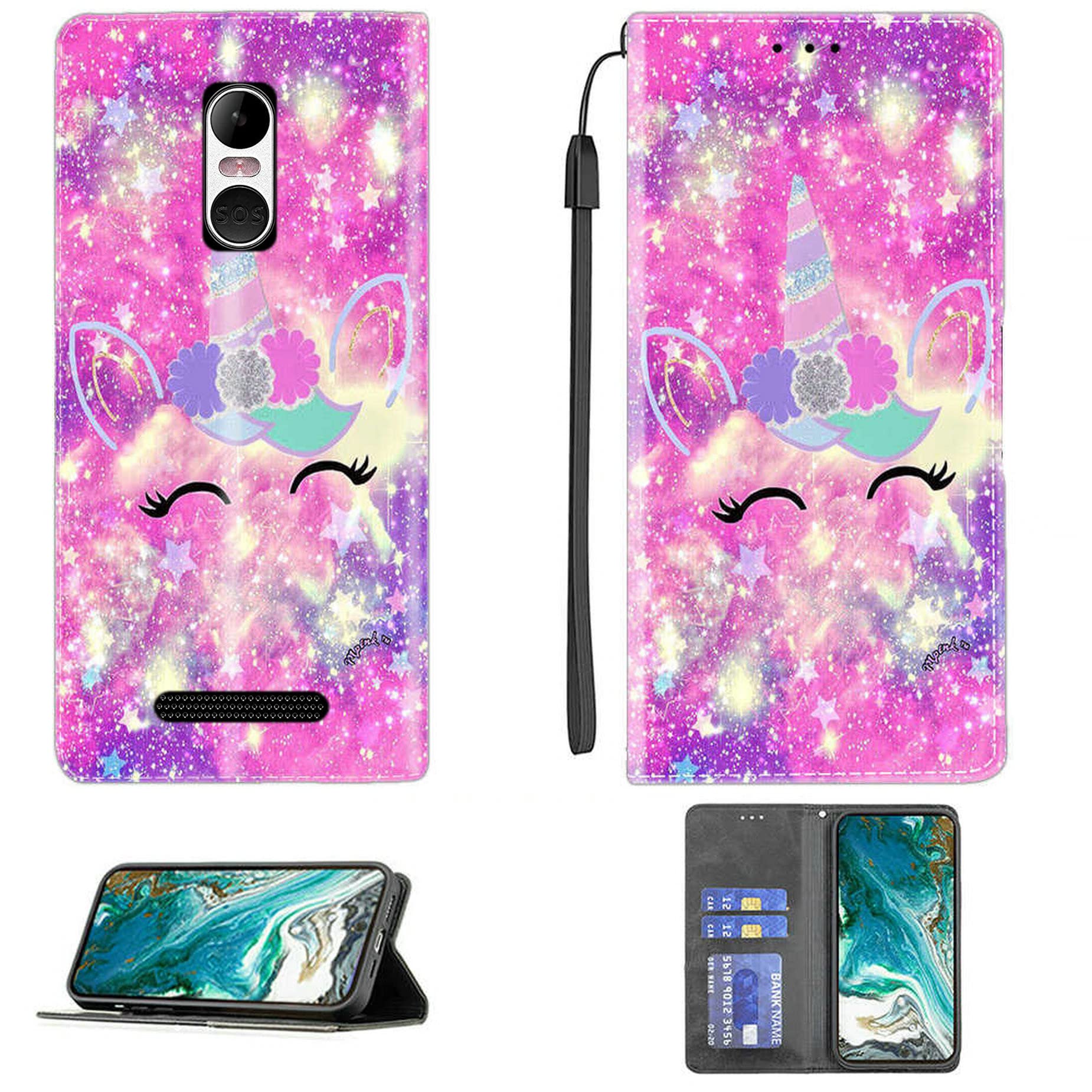 Aroepurt Case for brondi Amico Smartphone XS Case Compatible with brondi Amico Smartphone XS Phone Case Cover PU Leather Kickstand Magnetic Wallet Case CPT30