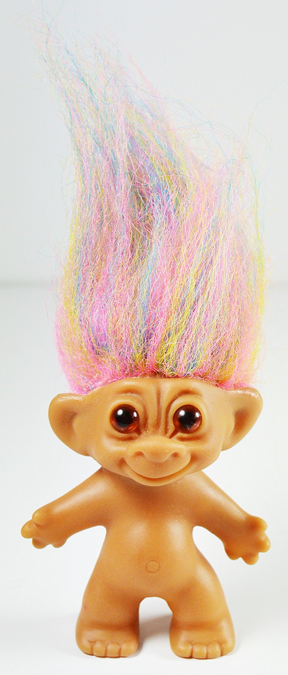 Troll Doll Naked with Rainbow Hair by Wish Nik 3.25" tall