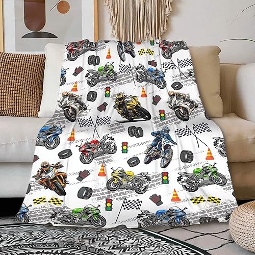 Miniatura 5 de Manta suave y acogedora para motocicleta, regalos para niños pequeños, mujeres y hombres, amantes de los deportes extremos, manta de motociclista