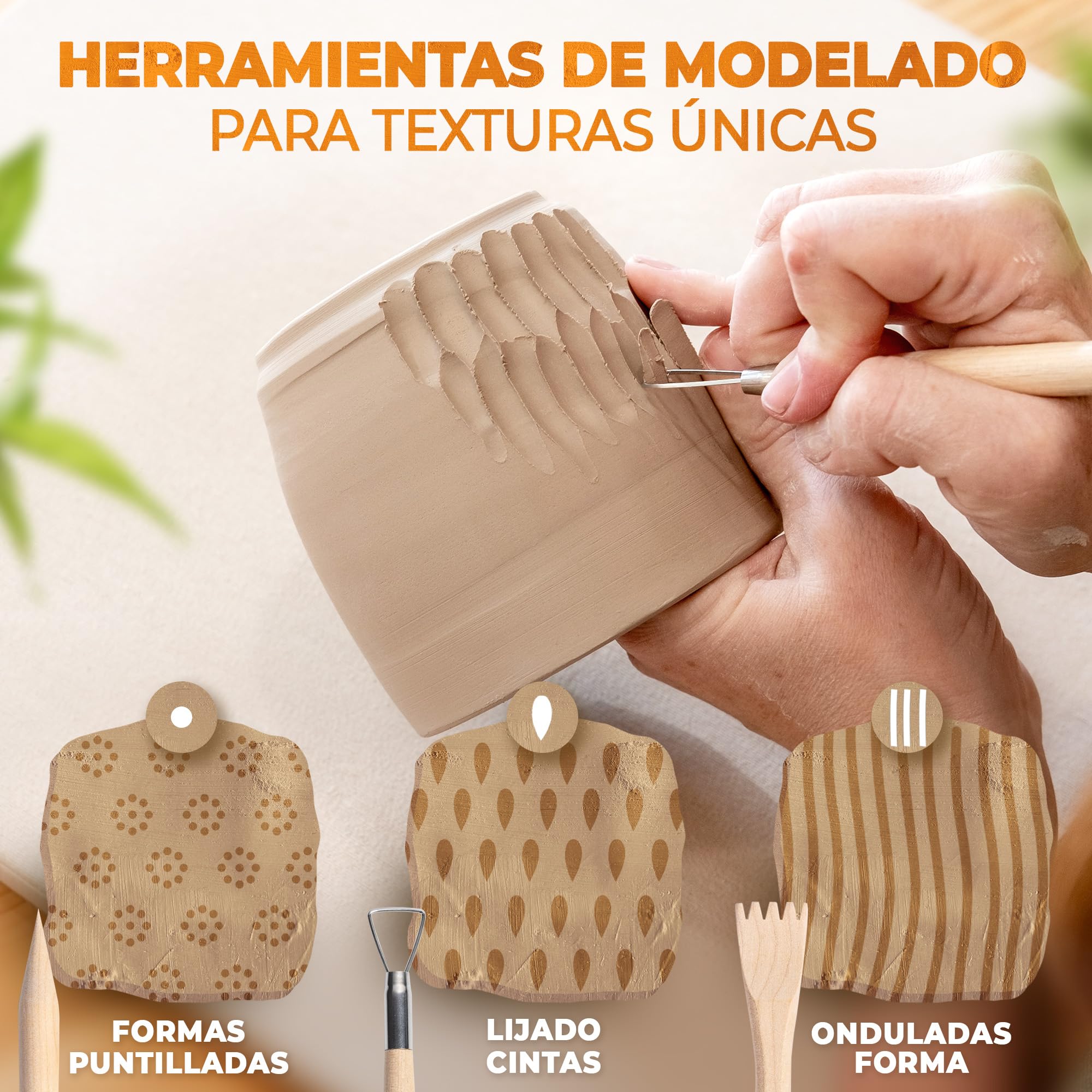 Juego de alfarería - Alfareros DIY para el hogar, arcilla de secado al aire para manualidades, arcilla de secado automático, juego de arcilla seca para cerámica creativa, juego creativo de