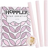 Vista 1 de Kit de Sello de Cera Premium Hoppler con Pistola de Sellado, Barras de Cera, un Sello de Flor, Molde de Silicona de 12 Cavidades, y Adiciones Extras