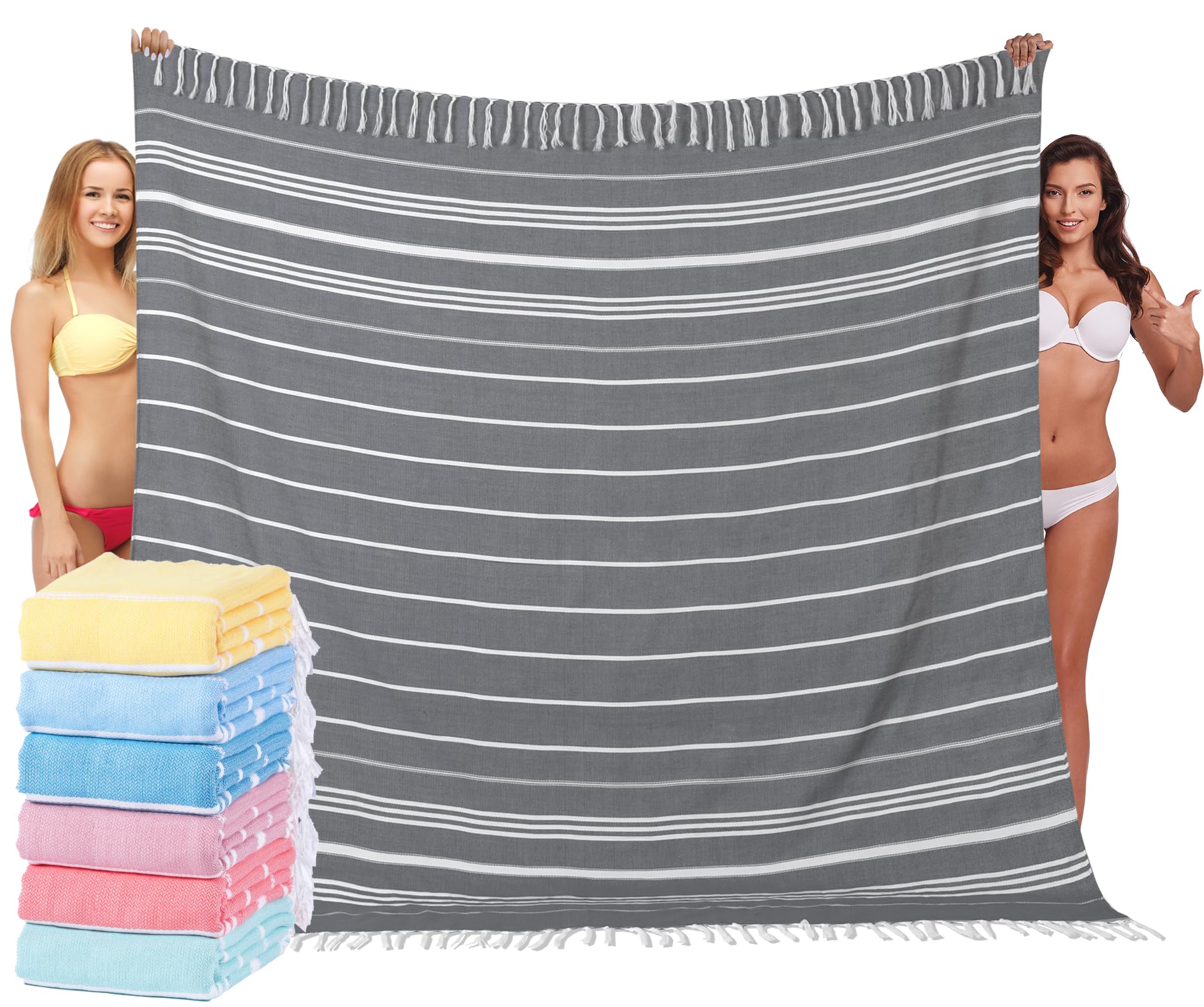 Widdonen Giant Turkish Beach Towel Blanket
