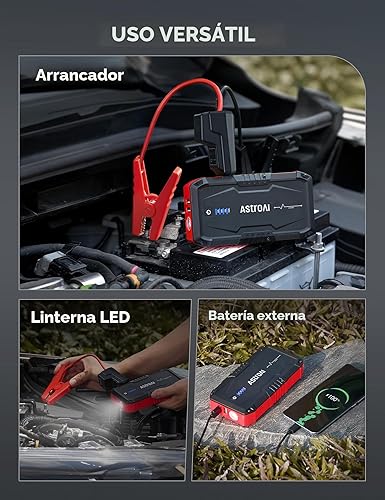 Miniatura 6 de AstroAI S8 Arrancador de Batería de Coche, Paquete de Arrancador de Batería de Puente de Coche para hasta 6.0L de Gasolina y 3.0L de Motores Diesel,