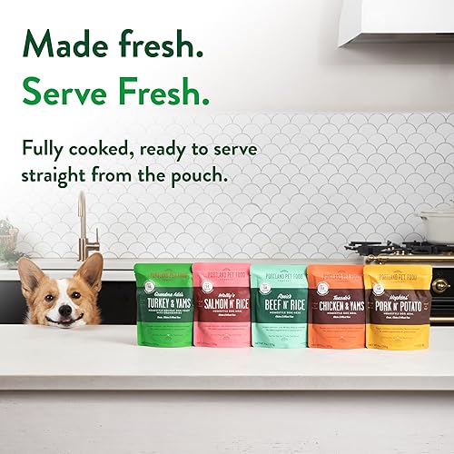 Miniatura 3 de Crafted by Humans Loved by Dogs Portland Pet Food Company - Bolsa de comida para perros de grado humano mezclador adorno y comida giratoria pavo de