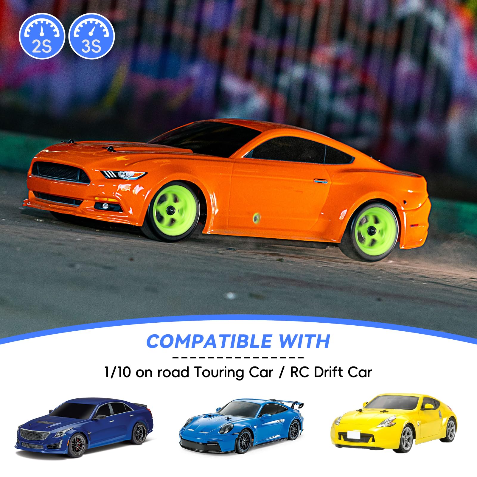 タミヤ　ドリフトタイヤメカ付き OP.1022 メッキ10本ホイール スーパードリフトタイヤ2本(24mm・0