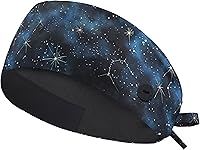 Vista 30 de QBA Gorra de trabajo ajustable con botón, gorro de trabajo de algodón, banda elástica para atar en la espalda, para mujeres y hombres, talla única