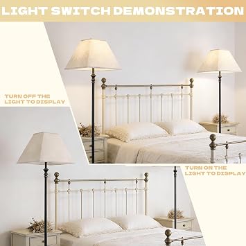 PAPAYA Beige Lamp Shades Set of 2 6 x 13 x 10 Bell Lampshade