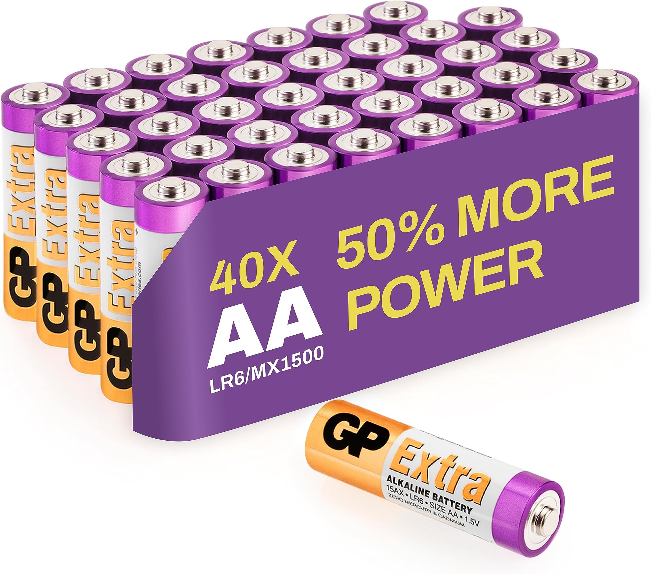 AA Batteries Pack of 401.5V / Mignon / LR06 / MN1500/ AM3 by GP