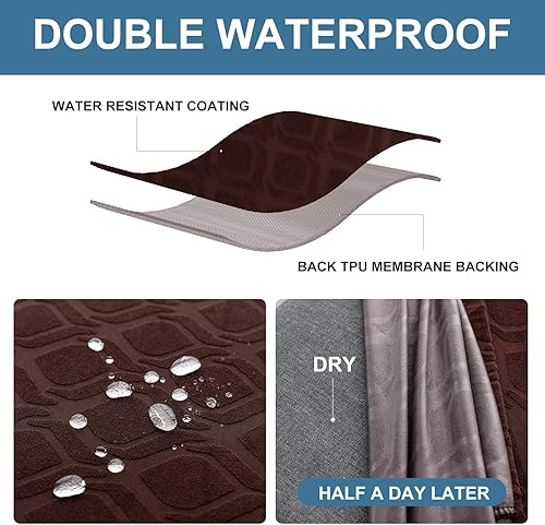 Miniatura 2 de Genina Fundas impermeables para sillas de comedor, fundas elásticas de jacquard para sillas de comedor, fundas extraíbles y lavables para cocina,