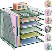 Vista 1 de gianotter 6-Tier Paper Organizer With Magazine Holder, Desk Organizers and Accessories, Desk Accessories & Workspace Organizers, File Organizer for