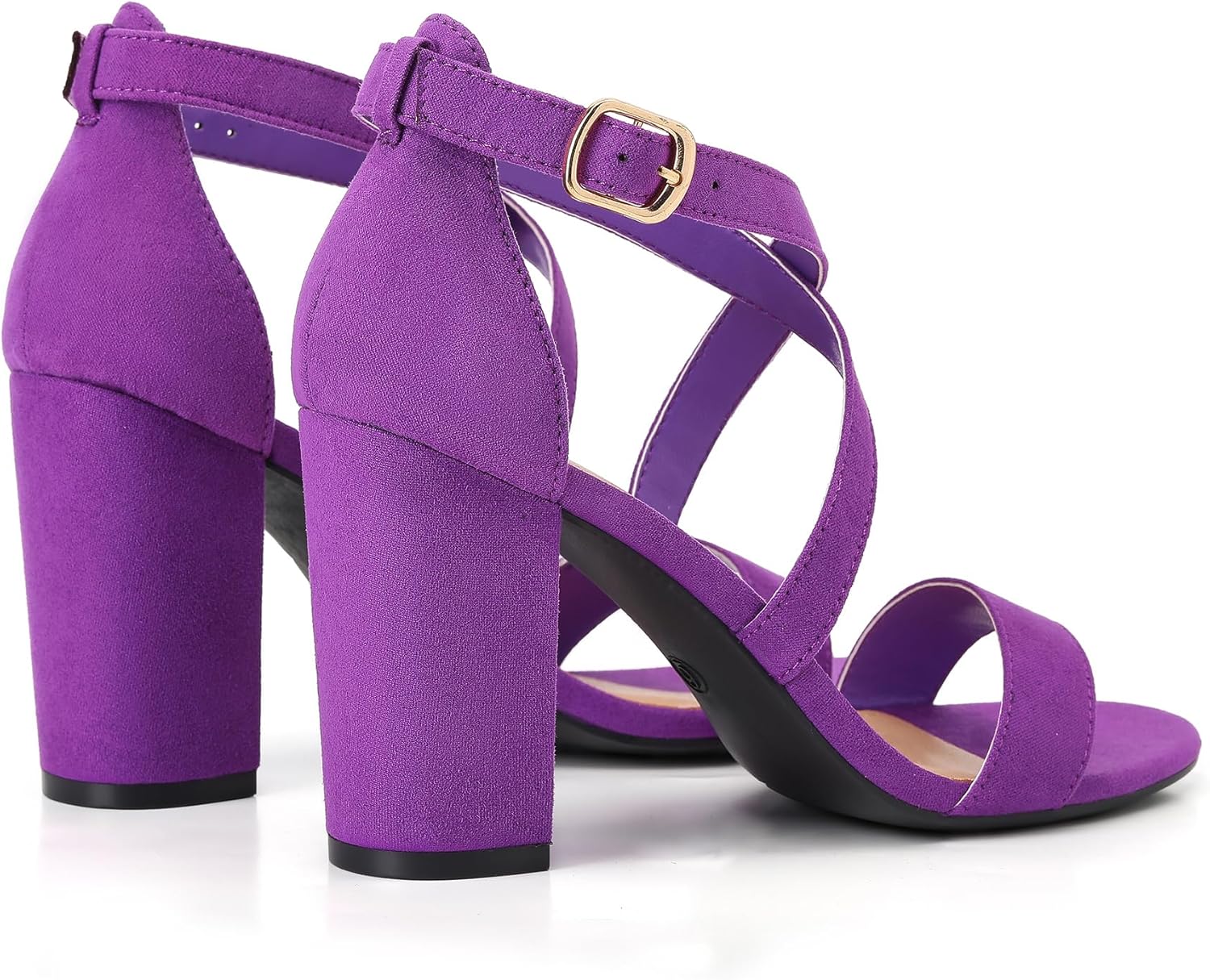 Trary Women’s Ankle Strap Dress Pump Open Toe Chunky Block Heel Sandals Comfy Wedding Shoes - Image 6