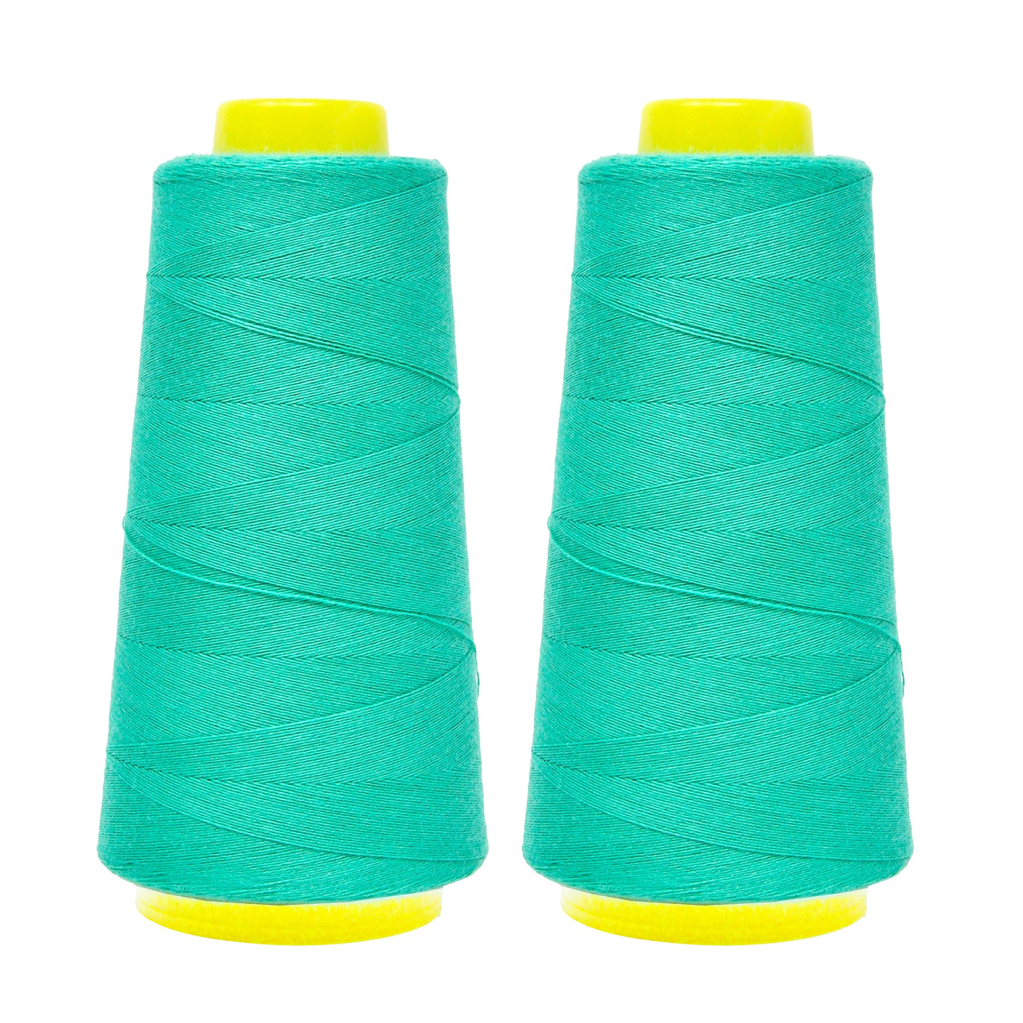 Mandala Crafts Turquoise Mercerized Cotton Thread Cones for Sewing Quilting