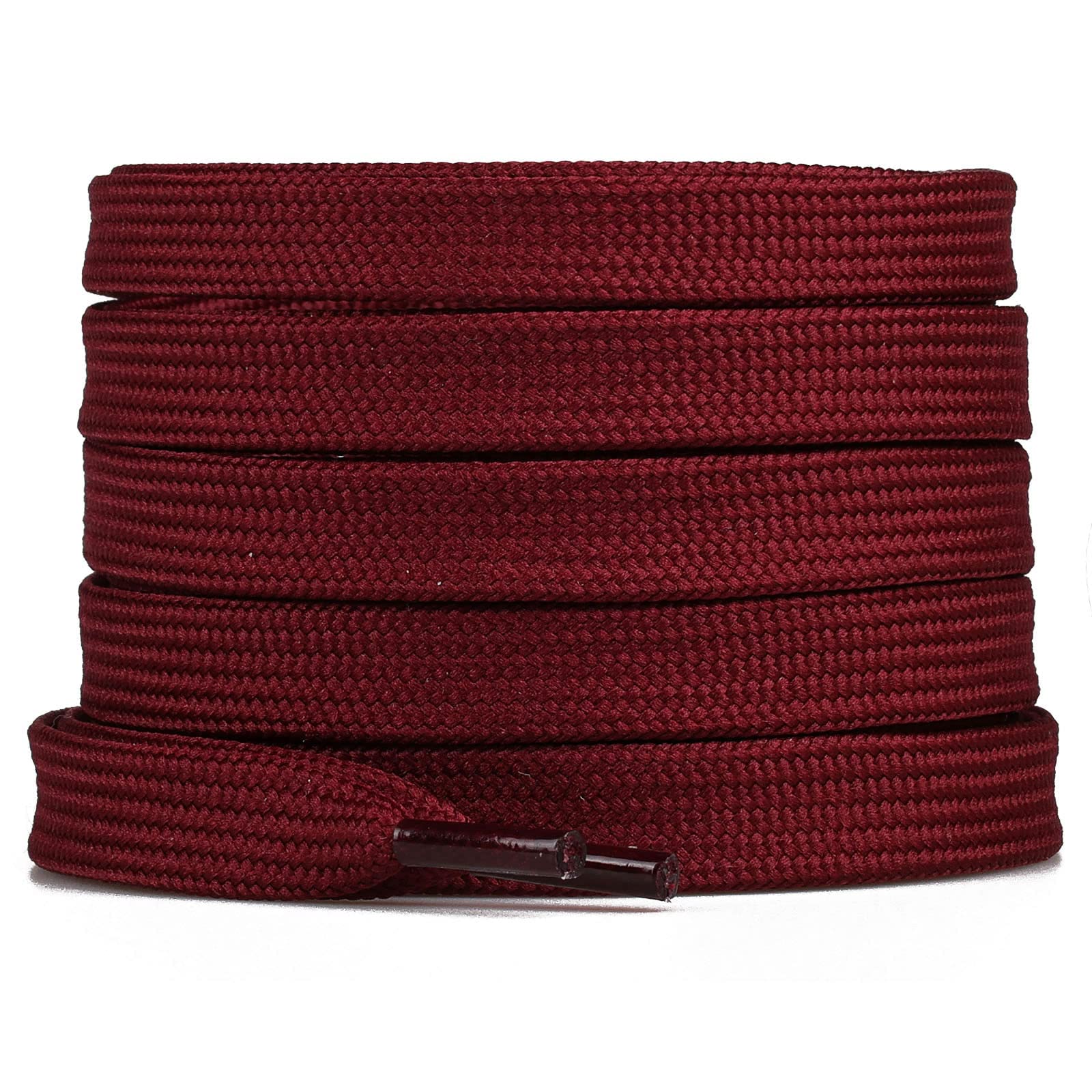 BRGUR Flat Shoelaces, 8mm Wide Shoelaces for Athletic Running Sneakers Shoes Boot Strings