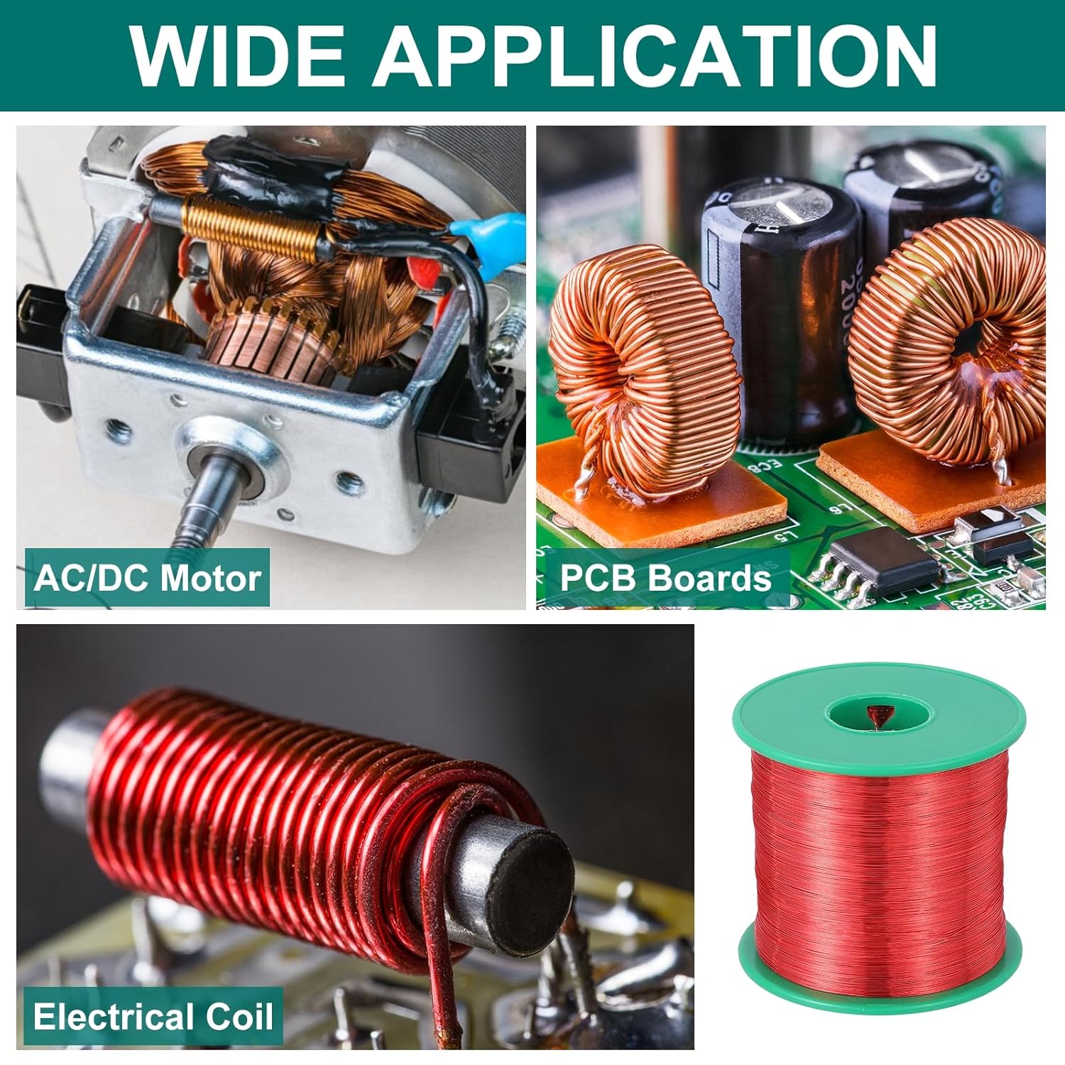MECCANIXITY 31 AWG Magnet Wire, 31 Gauge Enameled Copper Wires 16 oz Magnetic Coil Wire for Transformer Motor Electric, F Grade 311 Fahrenheit (155 Celsius), Red,Green