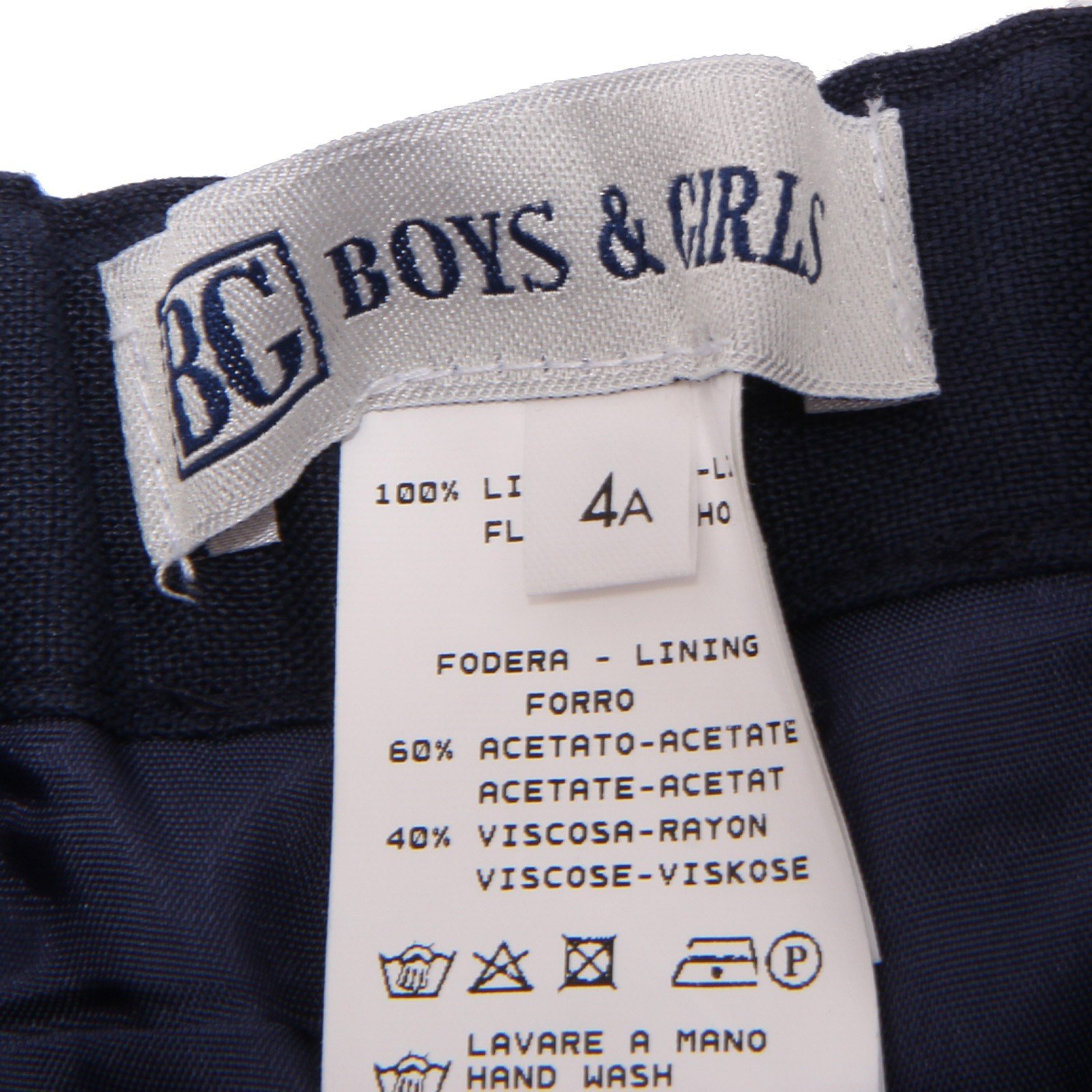 0340T Bermuda Bimbo BG Boys & Girls blu lino Short Kid