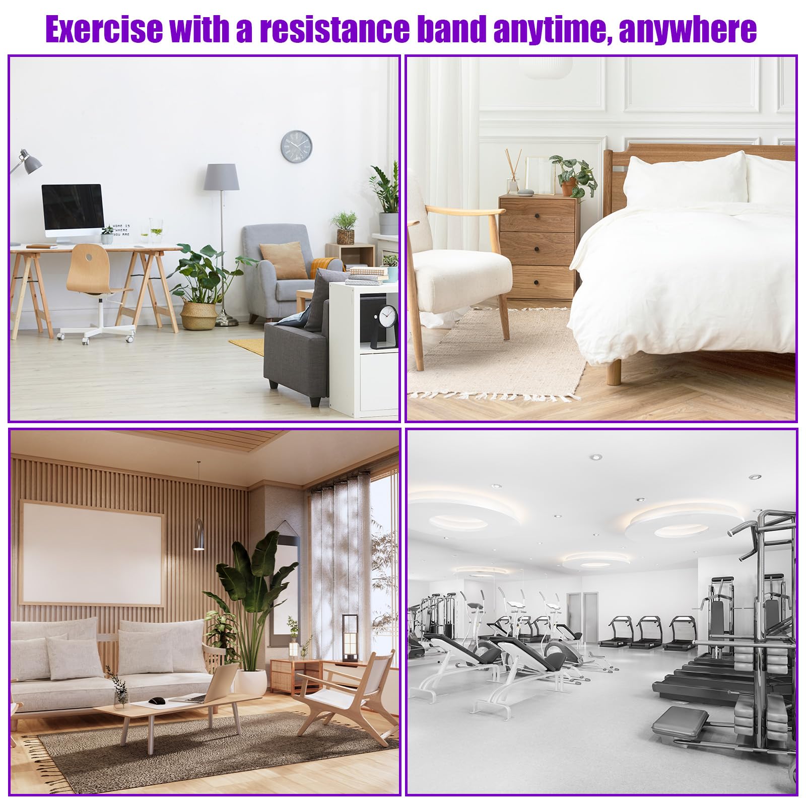 Addominali Attrezzi, 8 Tubi Allenatore Addominale, Fascia di Resistenza a Pedale, Sit-Up Attrezzo per Allenamento Bodybuilding, Corda Elastica di Trazione Multifunzione, Elastico con Pedali