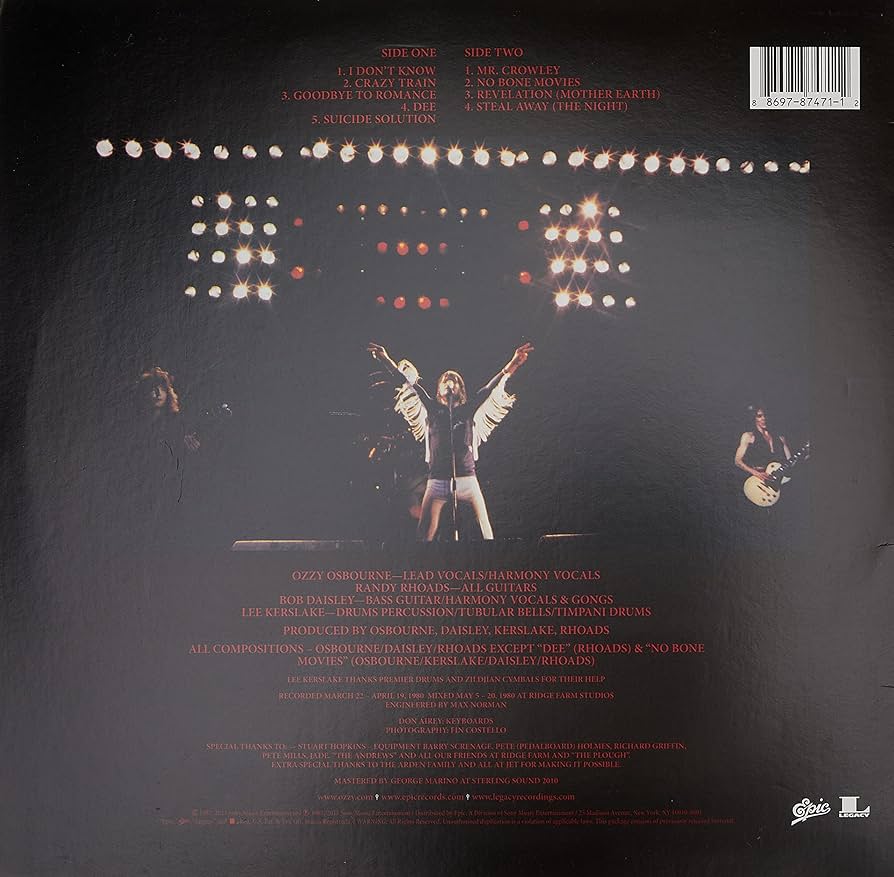 Amazon.co.jp: Blizzard of Ozz(Picture Disc Vinyl Lp) [Analog