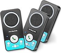 UHAXZ Wireless Home Intercom System: Hands-Free Full Duplex, 1500ft Long Range, 8 Volume Levels, 3 Black Units for House & Business