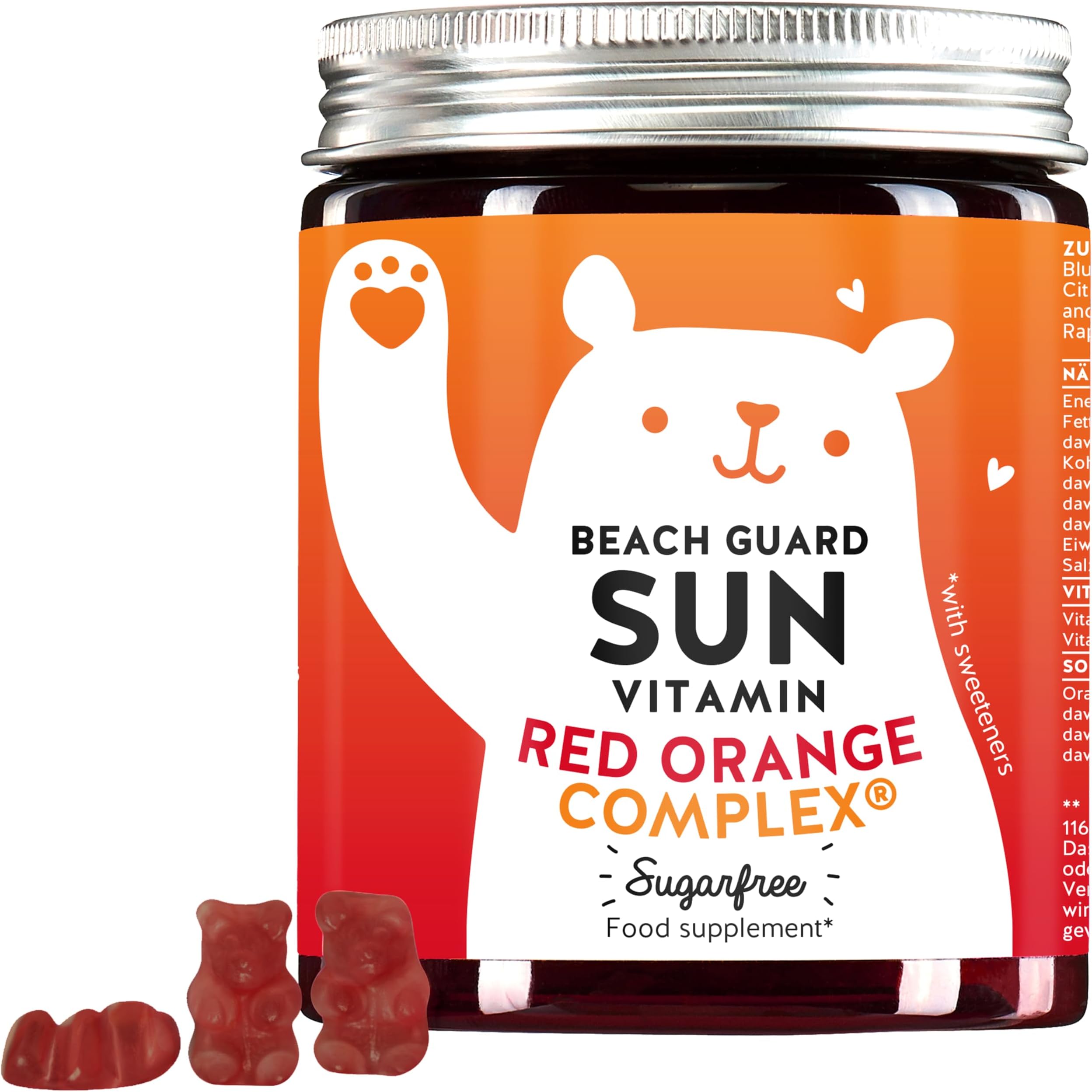 Bears with BenefitsBeach Guard Sun Vitamins Gummy Bears With Red Orange Complex - Highly Dosed With Vitamin E, Vitamin C & Antioxidants (60 Bears)