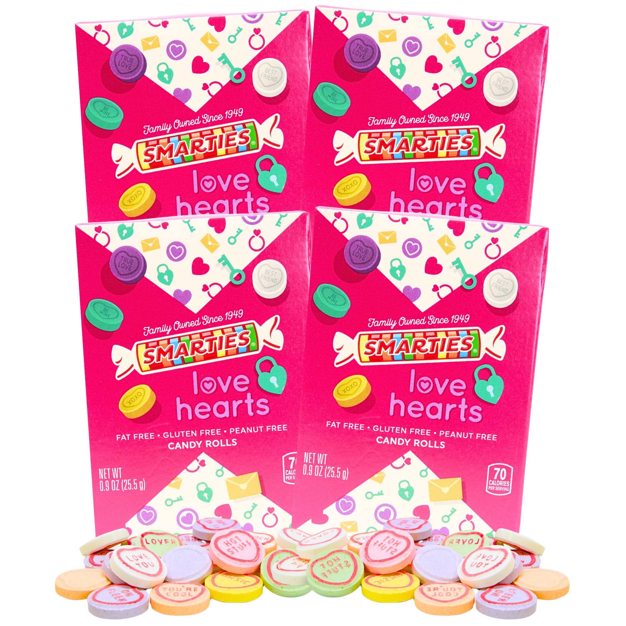 NeedzoValentine’s Day Smarties Conversation Hearts Candy Individual Box Set with To/From, Valentine’s Day Party Favors or Classroom Exchange Candies, 3 Pack, 0.9 Ounces