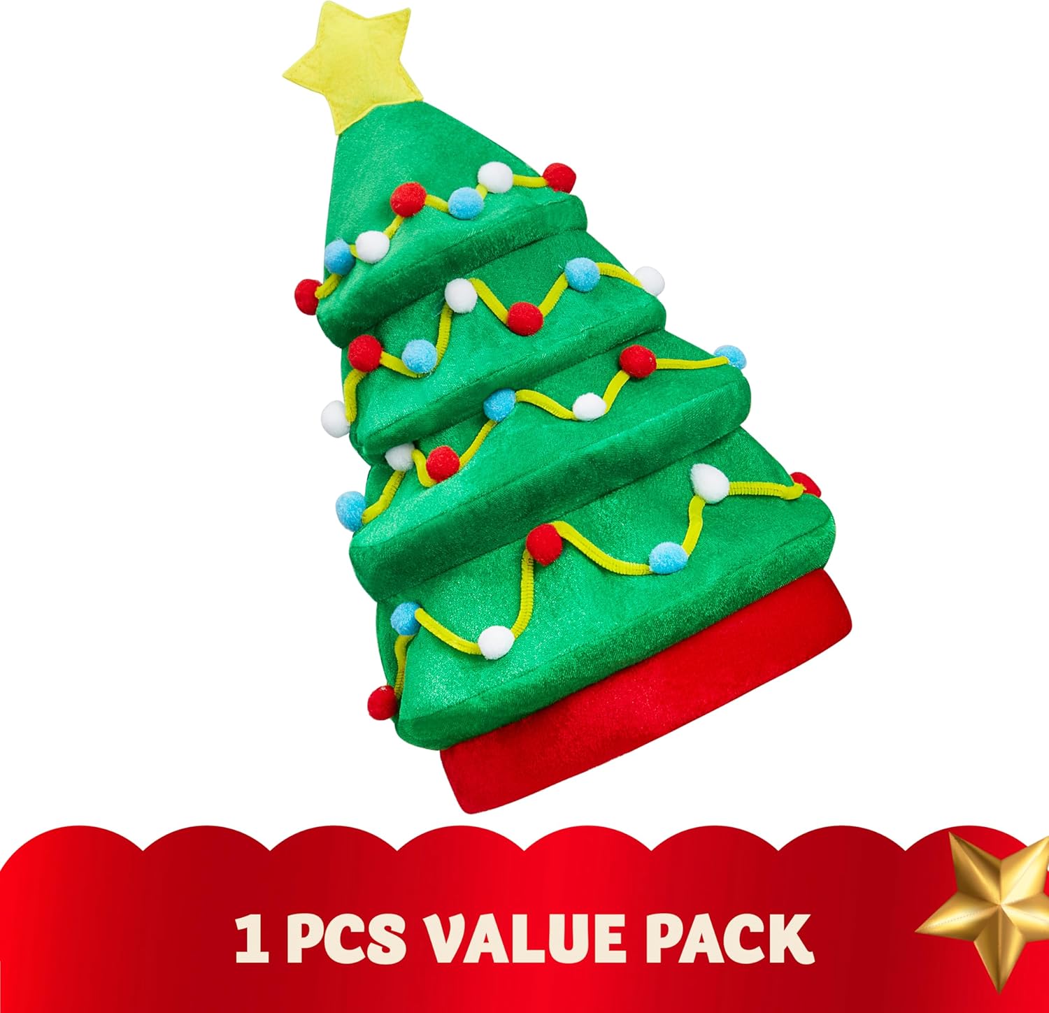 JOYIN Christmas Tree Hat for Women Men, Funny for Cute and Festive Party Dress Up Celebrations, Decorations, Costume Accessories