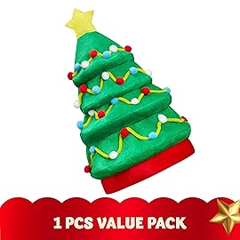 JOYIN Christmas Tree Hat for Women Men, Funny for Cute and Festive Party Dress Up Celebrations, Decorations, Costume Accessories