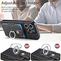 Vista 6 de Asuwish Funda de teléfono para iPhone 13 Pro Max 2021 de 6.7 pulgadas con protector de pantalla de vidrio templado y soporte de tarjeta de anillo