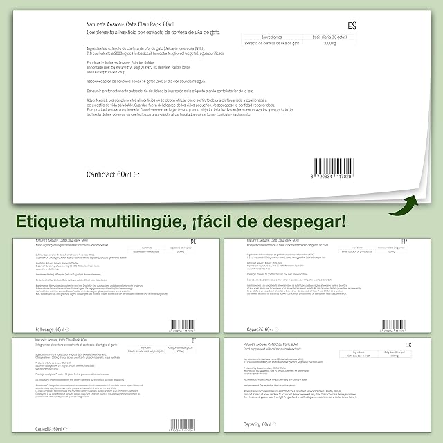 Foto 4 de 5 de Nature's Answer, Cat's Claw Bark (Corteza de Uña de Gato), 2.000mg, 60ml, Probado en Laboratorio, Sin Gluten