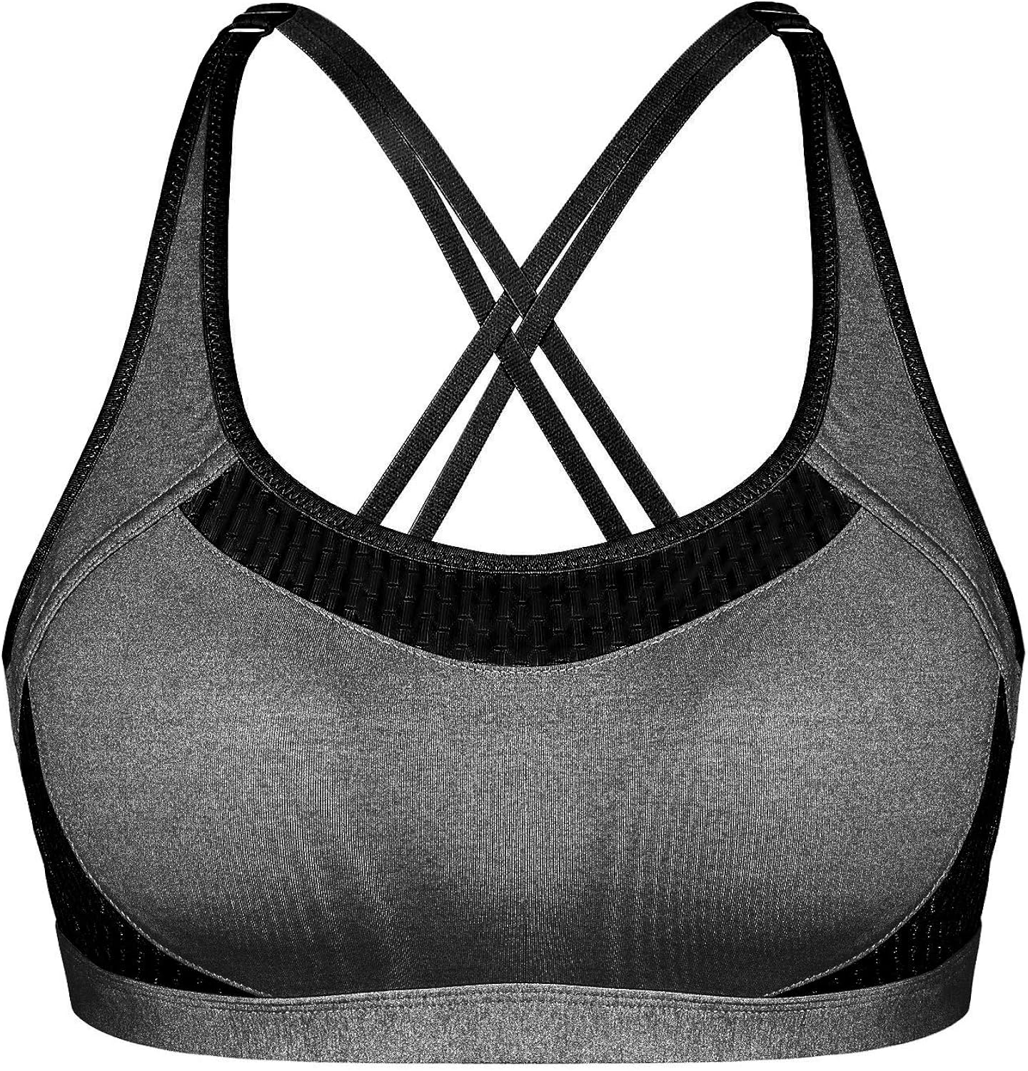 Sykooria Womens Sexy Sports Bra for Workout Fitness Tops Yoga Running