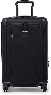 Aerotour 4 Wheel Expandable Luggage - Men's and Women's Lightweight Business and Leisure Travel Suitcase - 21.75" International Expandable Carry-On, Black