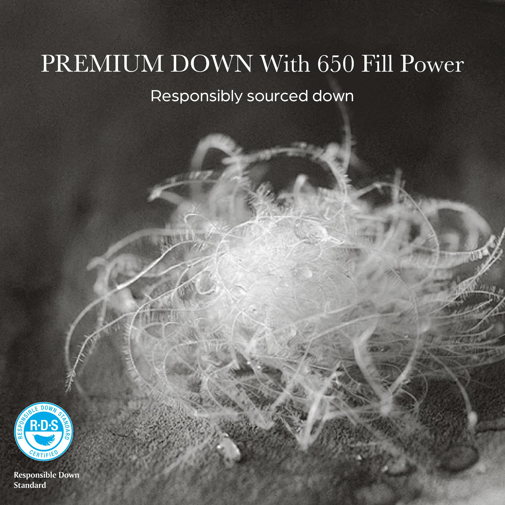 Blue Ridge Activ Fluffy 650 Fill Power Outdoor Packable Down Throw Blanket for Camping Hiking with Carrying Pouch - Lightweight and Durable Blanket 60