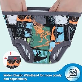 MooMoo Baby Training Underwear 4 Packs Absorbent Toddler Potty Training Pants for Boys and Girls-Cotton Animal Print 2T