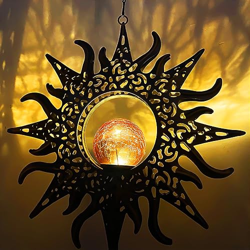 Miniatura 9 de Campanas de viento solares de luna para exteriores, impermeables, campanas de viento de luna para exteriores, regalos únicos para el día de la