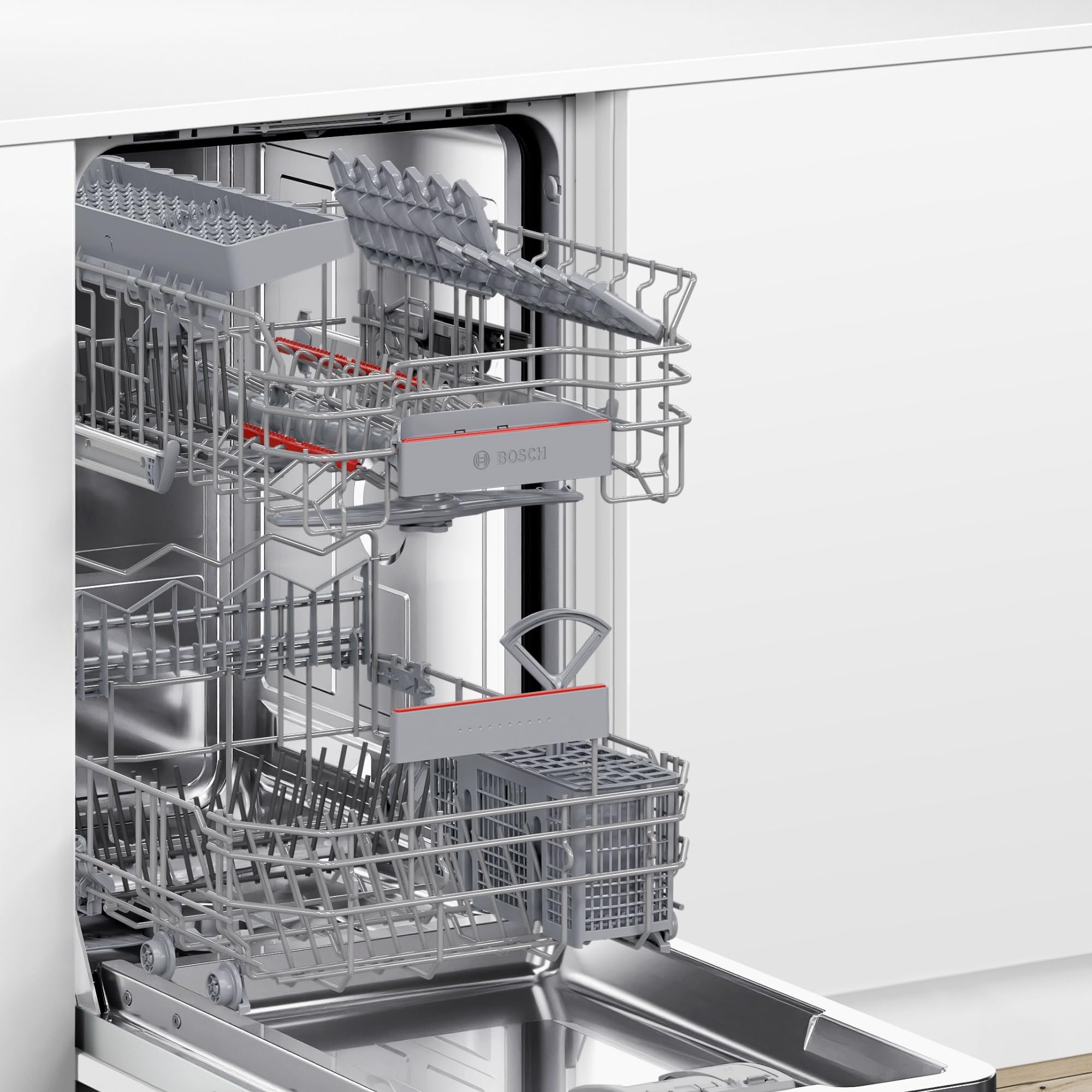 Bosch, Lavavajillas totalmente integrable, 45 cm, InfoLight, SPH4EKX17E