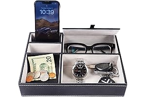 Zcaukya Men's Valet Tray, Perfect Accessory for Nightstand and Dresser Organization