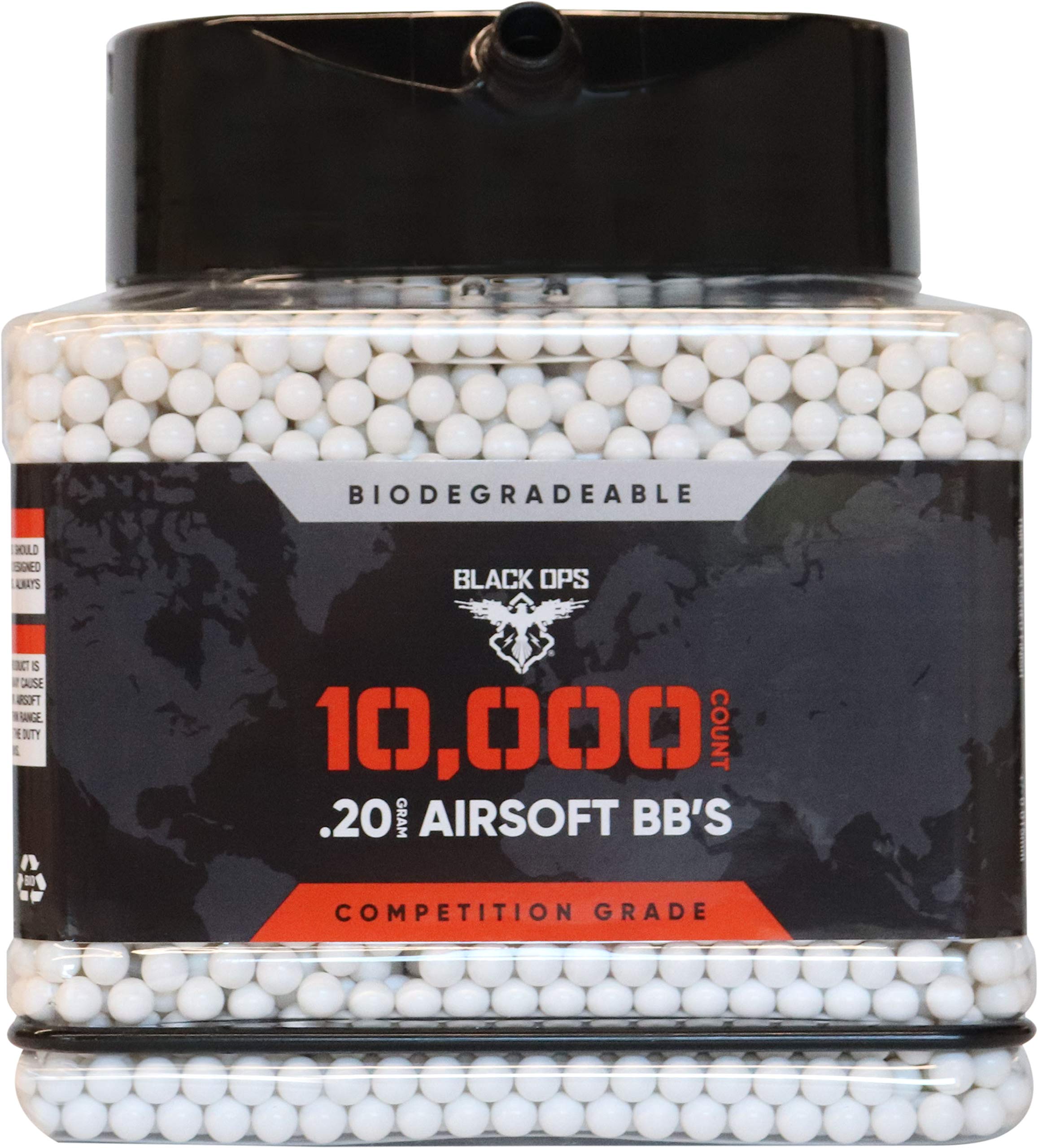 Black Ops Airsoft BBS – 10,000 Count, 6mm .20g Precision Ammo for AEG & Sniper Rifles