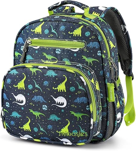 Mibasies - Mochila para niños y niñas, mochila ideal para niños en preescolar, kínder y primaria, galaxia dinosaurio