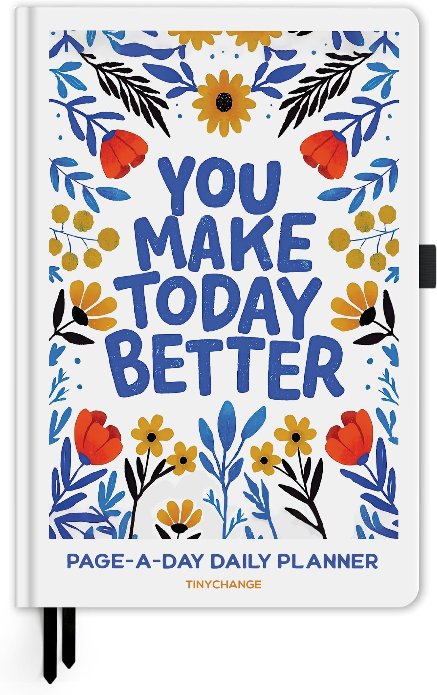 Daily Happiness Life Planner | Undated page-a-day for 6 Months | Productivity Diary & Mindfulness Organizer | To-do list & Appointment Schedule | Hardcover A5 size | Free 400 Stickers
