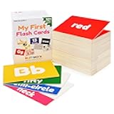 Toddler Learning Flash Cards | Kids Letter Number Alphabet Animal Color Words Flashcards | Large Cards Ideal for Preschool Kindergarden Pre K Educational | Flashcards 12 Months - 5 Years