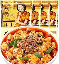 SXETBEAN 4 Packs Mapo Tofu Sauce, Chinese Mabo Tofu Sauce, Spicy Tofu Seasoning, 2.8oz/80g per Pack (4 Packs)