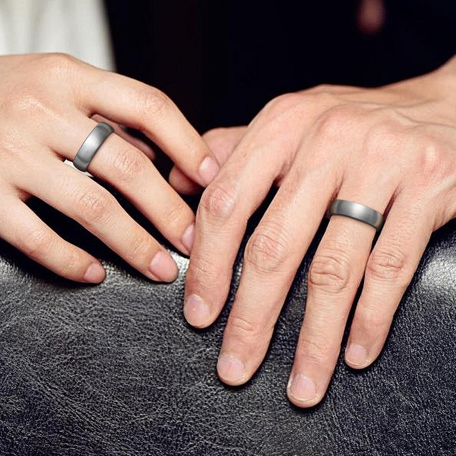 King Will Wedding Band for Men Women, 2/4/6/7/8mm Domed Matte Brushed Tungsten Carbide Rings, Solid/Dual Color Engagement Rings, Comfort Fit image 5