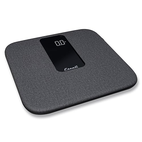 Miniatura 2 de Escali ComfortStep - Báscula de baño digital antideslizante para peso corporal con cubierta de plataforma de lino extraíble y alta capacidad de 400