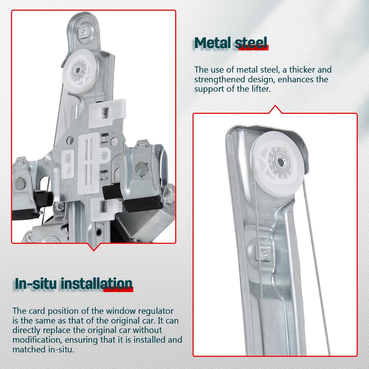FINDAUTO 751-969 Rear Right Passenger Side Power Window Regulator with Motor Assembly Compatible for 2013-2016 for Cadillac SRX