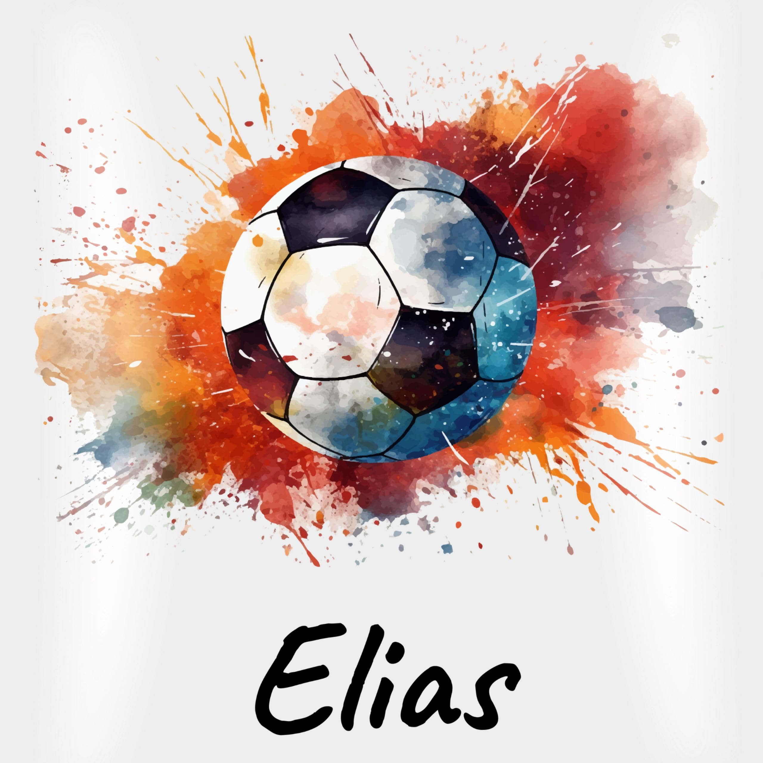 Personalisiertes Namenskissen „Milan“ Mit Fußball-Motiv – 40x40 Cm, 100% Polyester