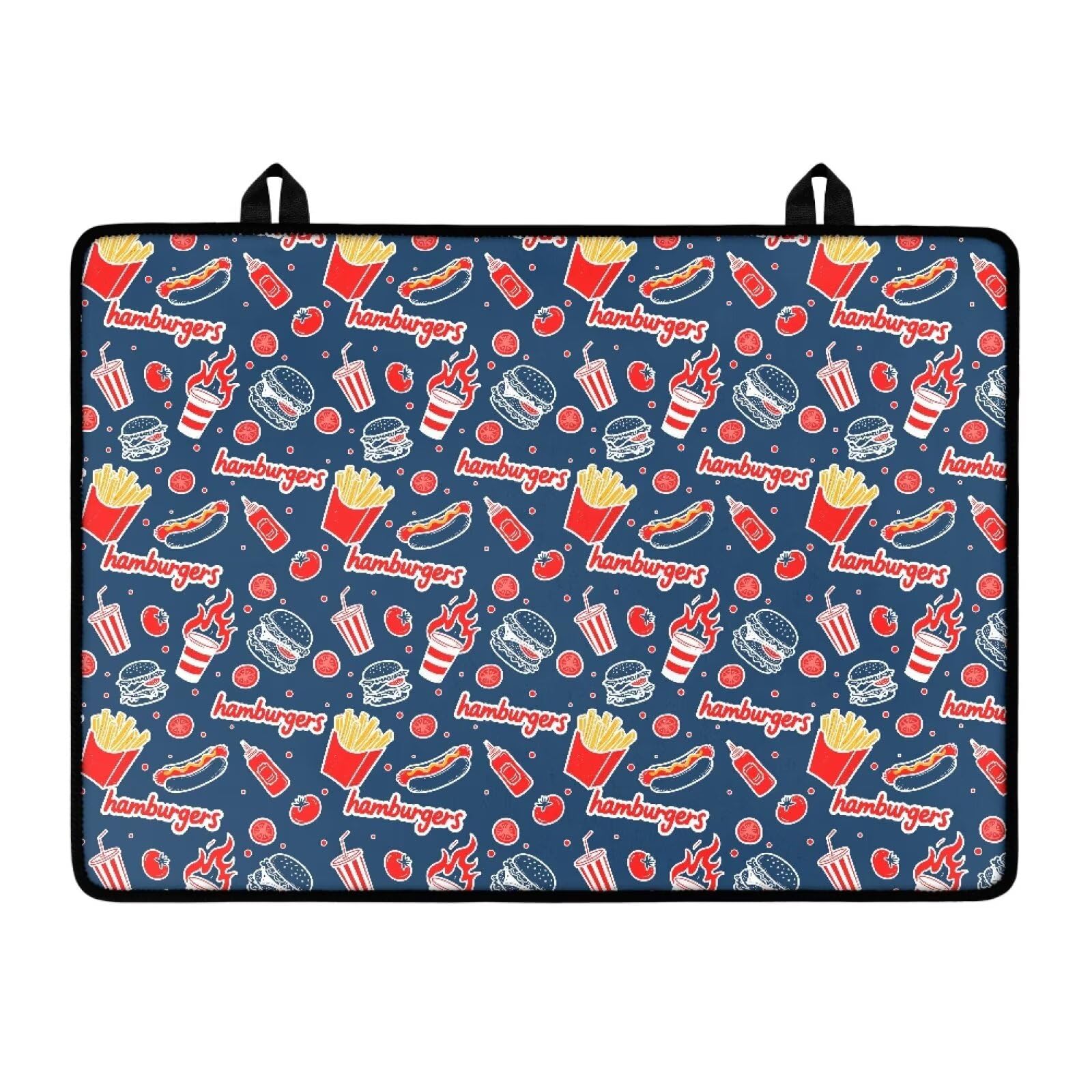 American Flag Elk Kitchen Stove Cover for Electric Stove Heat-Resistant Induction Stove Top Protector with Hanging Loop Countertop Mat 29.18 x 20.96 inches 4th of July Decor