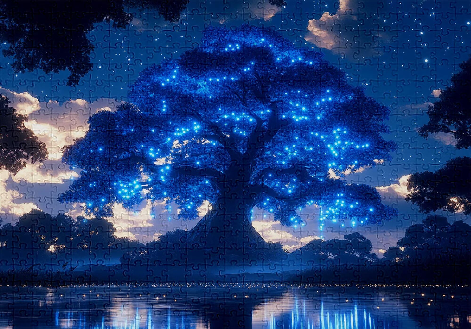 Puzzle 3000 elementów Krajobraz Drzewo dla dorosłych 122 x 81 cm Unikalne Rzemiosło Klasyczne 3D Drewniana układanka do rodzinnych gier aktywnych, układanka zrób to sam do dekoracji ścian domu